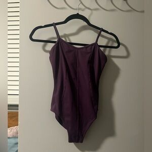 Ladies Mirella Princess Seamed Camisole Leotard - Plum - Size Small